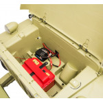 Elektrické autíčko - Retro vojenské vozidlo 4x4 - pieskové - 158cm x 80cm x 82cm